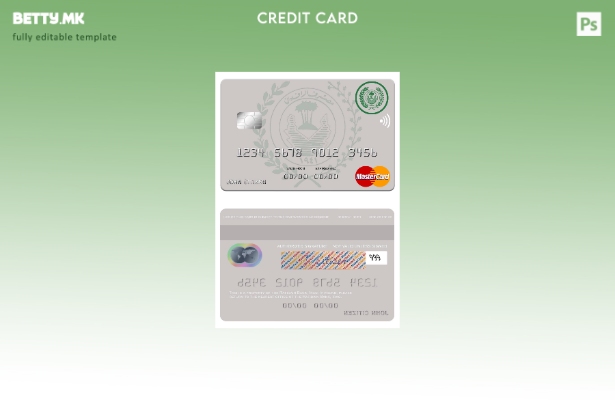 Модерен стил на шаблон за мастер картички на Ирак Рафидијанска банка